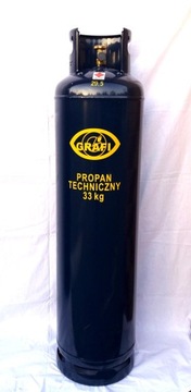 BUTLA GAZOWA 33KG NA GAZ PROPAN BUTAN 30 KG