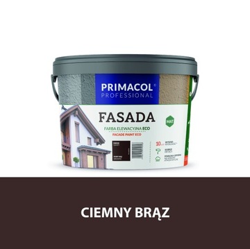 Farba Primacol Fasada Eco ciemny brąz 4,5l