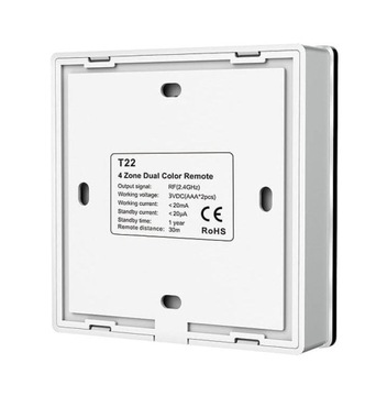 RF CCT Dim T22 (W) сенсорная панель 4-Stref 2xAAA GW5
