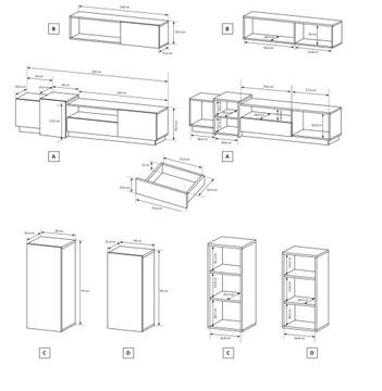 Аккуратная белая стенка, гарнитур для гостиной TRI