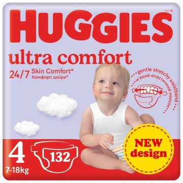 2x Pieluchy HUGGIES Ultra Comfort roz 4 66 szt