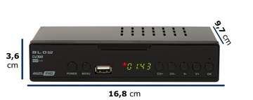 DVB-T2 HEVC ЭФИРНЫЙ ТВ-ДЕКОДЕР HD-ТЮНЕР USB HDMI + SCART КАБЕЛЬ 1,5 М 21 КОНТАКТ