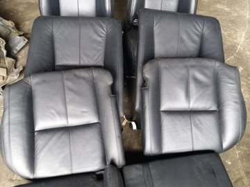 MERCEDES S W221 SEDADLA KŮŽE ČERNÁ VELMI DOBRÝ KPL.