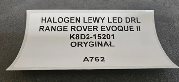 HALOGEN LEVÝ LED DRL RANGE ROVER EVOQUE II 2
