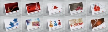 Рождественские открытки для предприятий PŁ + конверт