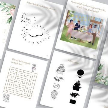 Пазлы и свадебные раскраски для детей