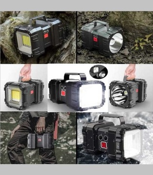 МОЩНЫЙ СВЕТОДИОДНЫЙ АККУМУЛЯТОРНЫЙ ФОНАРЬ ДВУХСТОРОННИЙ POWERBANK 1200лм