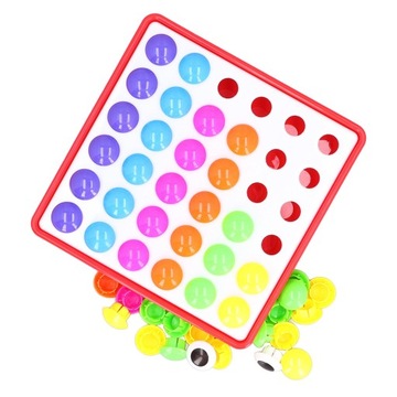 Доска для колышков в виде грибов. Мозаика своими руками. Головоломка для детей.