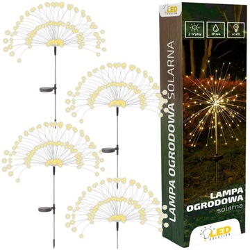 4x СВЕТОДИОДНАЯ СОЛНЕЧНАЯ ЛАМПА Одуванчик ФЕЙЕРВЕРК ДЕРЕВО ДЛЯ САДА ТЕРРАСА БАЛКОН
