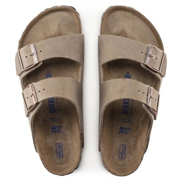 Sandały damskie formowane Birkenstock Arizona OLEJOWANA SKÓRA SOFT FOOTBED