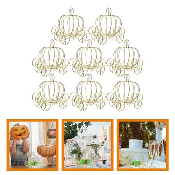 Золотое украшение Контейнер для конфет Тыква Украшение тележки