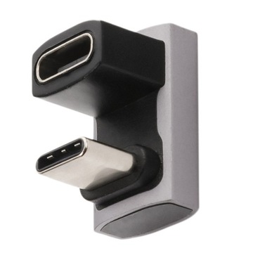 Kątowa Przejściówka USB-C na USB-C USB4 8K 90st Spacetronik SPU-A23 Adapter