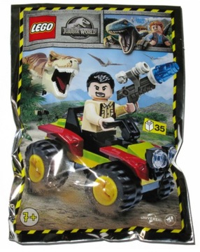 LEGO JURASSIC WORLD Vic Hoskins na quadzie figurka