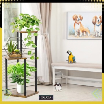 Стойка для цветов Растения Металлическая Деревянная Лофт