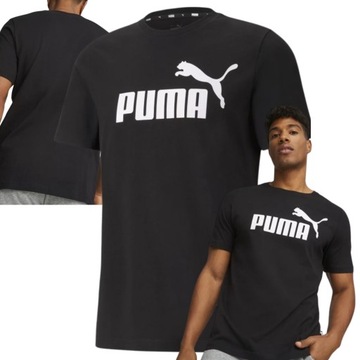 koszulka sportowa puma t-shirt męski bawełniany czarny r m