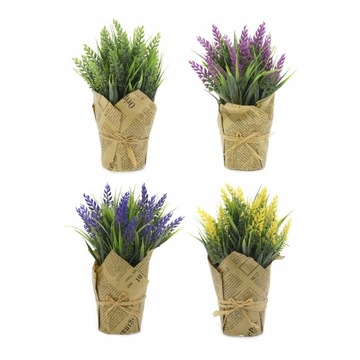 KWIATY DO DOMU BIURA MIESZKANIA WRZOSY SZTUCZNE ROŚLINY ZESTAW 4SZT