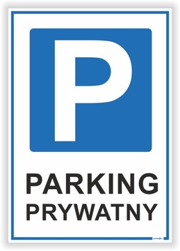 Parking prywatny - Tabliczka | Druk UV