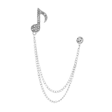 Music Note Broszka Odznaka Wystrój Rhinestone