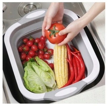 БОЛЬШАЯ СКЛАДНАЯ ЧАША ДЛЯ РАЗДЕЛОЧНОЙ ДОСКИ СИЛИКОНОВАЯ