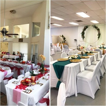 БЕЛЫЙ СВАДЕБНЫЙ БАНКЕТНЫЙ ЧЕХОЛ ДЛЯ СТУЛА