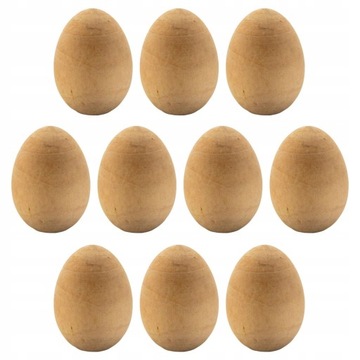 10x Farba Ozdobna Jajko Imitacja Drewna 2,5 x 3,8