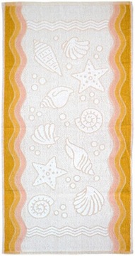 GRENO Ręcznik Flora ocean 70x140 żółty