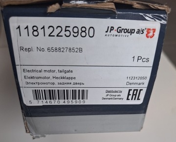 JP GROUP 1181225980 MOTOR ELELKTRICKÝ ZADNÍ KRYT