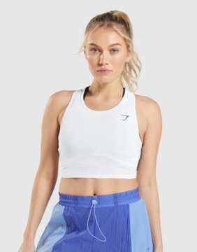 GYMSHARK TOP SPORTOWY BIAŁY Z LOGO S 0Z7F2_C*