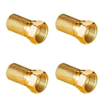 Wtyk sat F 6,8 mm Gold CU - 4 szt.