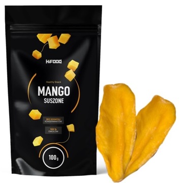 MANGO SUSZONE DUŻE PLASTRY ORGANICZNE 100g HiFOOD