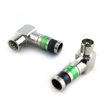 Готовый кабель DVB-T | Угловая вилка для ТВ - Угловая розетка для ТВ 2м