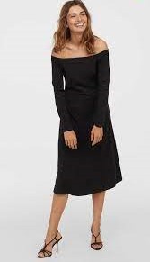 H&M Sukienka z odkrytymi ramionami rozm.34,XS
