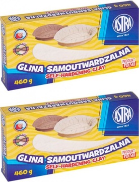 GLINA SAMOUTWARDZALNA 460g biała ASTRA plastyczna do form rzeźbiarskich x2