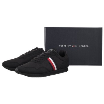 Buty Sneakersy Męskie Tommy Hilfiger Runner Mix Black Czarne