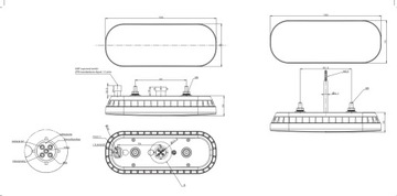 Комплект светодиодных фонарей для прицепов 6м.