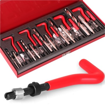 Zestaw do naprawy GWINTÓW M5 M6 M8 M10 M12 naprawczy GWINTOWNIKI 131 ele.