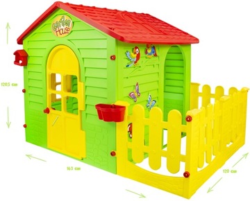 САДОВЫЙ ДОМИК С ЗАБОРОМ ДЛЯ ДЕТЕЙ Mochtoys БОЛЬШОЙ Польский