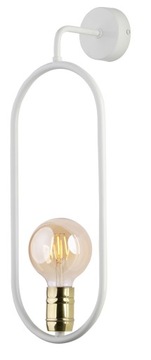 Lampa kinkiet loft biały złoty PONTI 1824 J