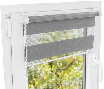 Gotowe mini rolety Dzień Noc z prowadnicami rolety wewnętrzne 113x215