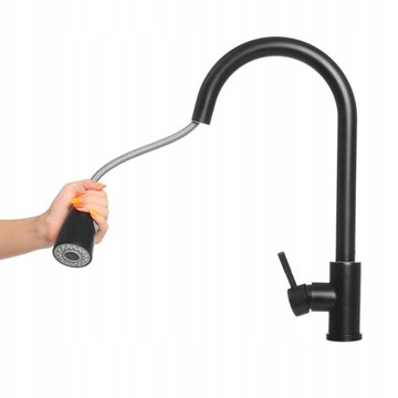 SNAKE BLACK KITCHEN смеситель с выдвижным изливом