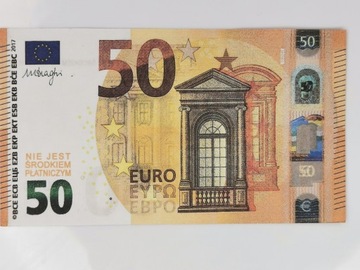 Банкноты 50 ЕВРО для развлечения и обучения, в упаковке 50 штук + БЕСПЛАТНО