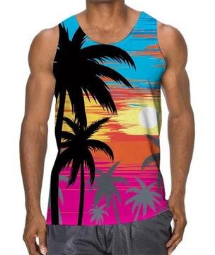 Koszulka bez rękawów Palm Tree Graphic Tank Top
