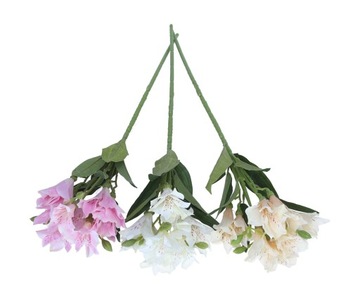 GAŁĄZKA BUKIET FREZJI DEKORACJA OZDOBA KWIATY SZTUCZNE DODATEK 74CM STROIK