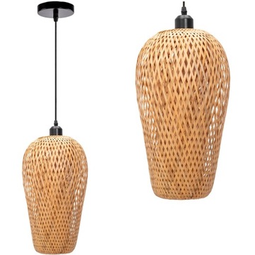 LAMPA SUFITOWA WISZĄCA NATURALA PLECIONA BAMBUSOWA APP986
