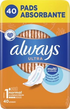 ALWAYS ULTRA PODPASKI HIGIENICZNE NORMAL 40 SZT