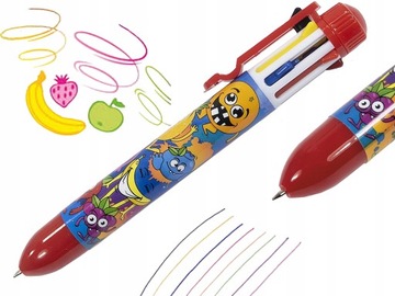 ШАРИКОВАЯ РУЧКА KIDEA, 8 ЦВЕТОВ, АРОМАТИРОВАННАЯ