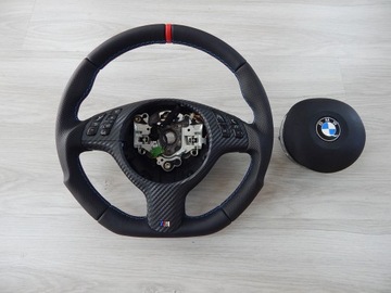 BMW E46 E39 FACELIFT - VOLANT NOVÁ KŮŽE SPORT MULTIFUNKČNÍ ULOŽENÍ