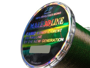 Леска MALE 3D LINE 1200м 0,25/11,1 кг