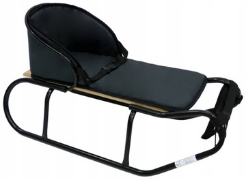 POLSKIE SANKI + OPARCIE + MATERAC + PASY SANKI DLA DZIECKA czarne