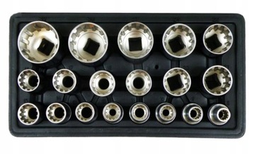Головки шестигранные шлицевые серебряные СК-019-02